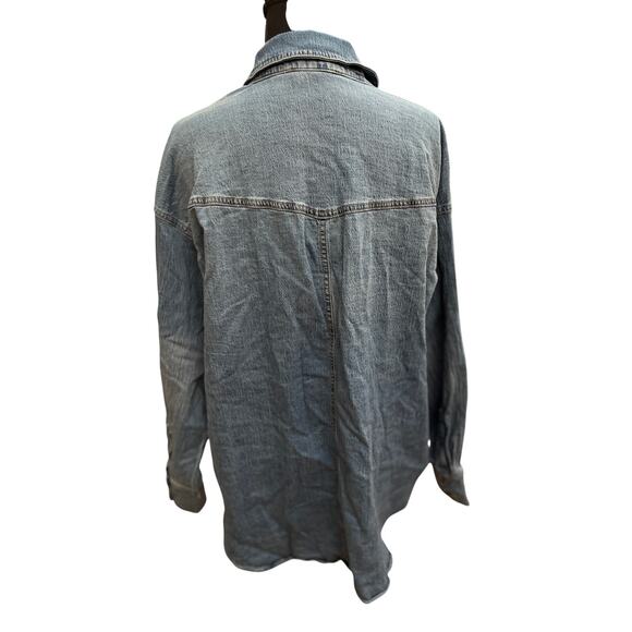 Gloria Vanderbilt Denim Shirt (Size L) - Picture 5 of 8